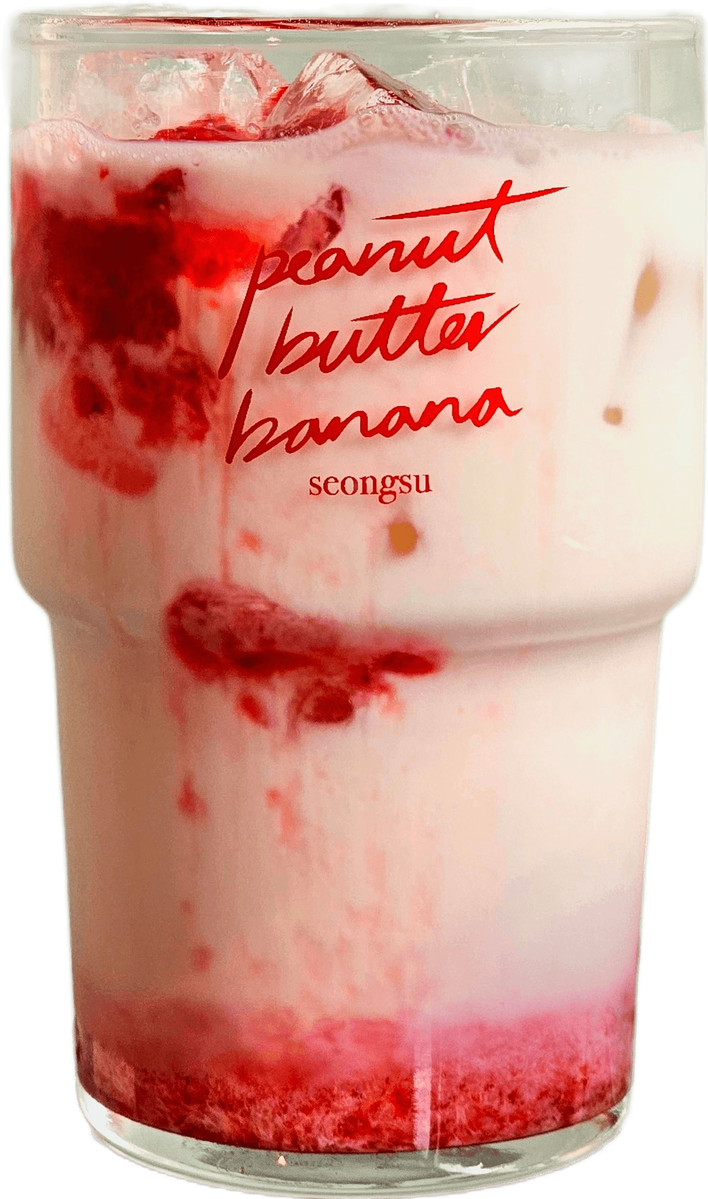 딸기 라떼 — PeanutButterBanana Seongsu bakery cafe coffee